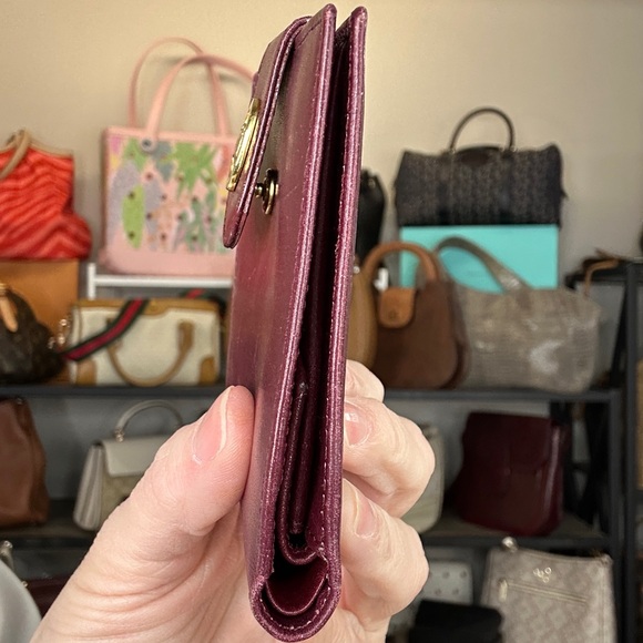 Celine Bifold Snap Close Wallet Paris Michael Kors Era 2006 Box Calf Leather - Picture 7 of 14